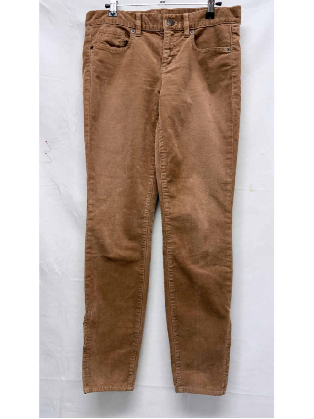Women's J.Crew Brown Corduroy Low Rise Straight Leg Pants Size 26